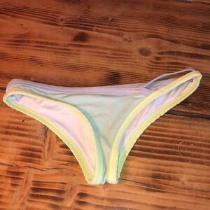 Victoria’s Secret blue and green bikini bottoms Strappy sides size small swim​​